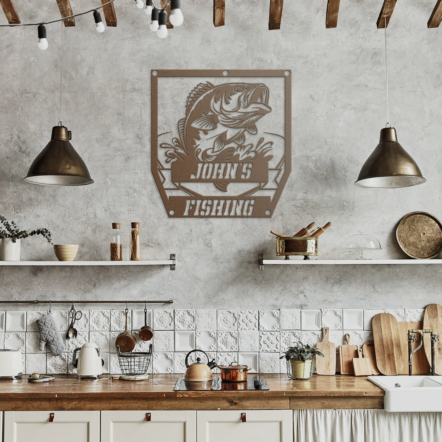 Custom Fishing Metal signs (Fish Prism)