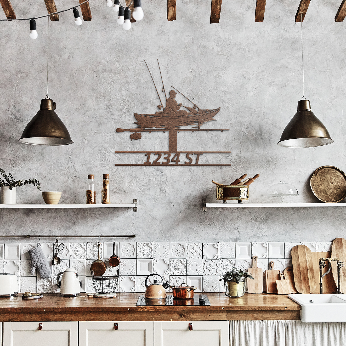 Kayak_street_sign_metal_signs_Copper_Rustic_Kitchen_Mockup.png