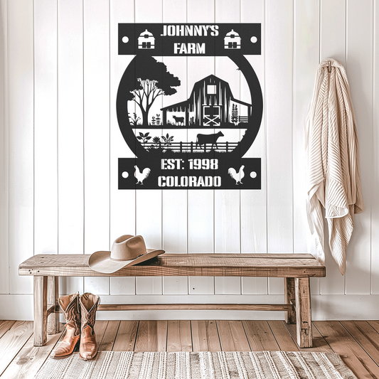 Farming Metal Sign (Farm Circle)