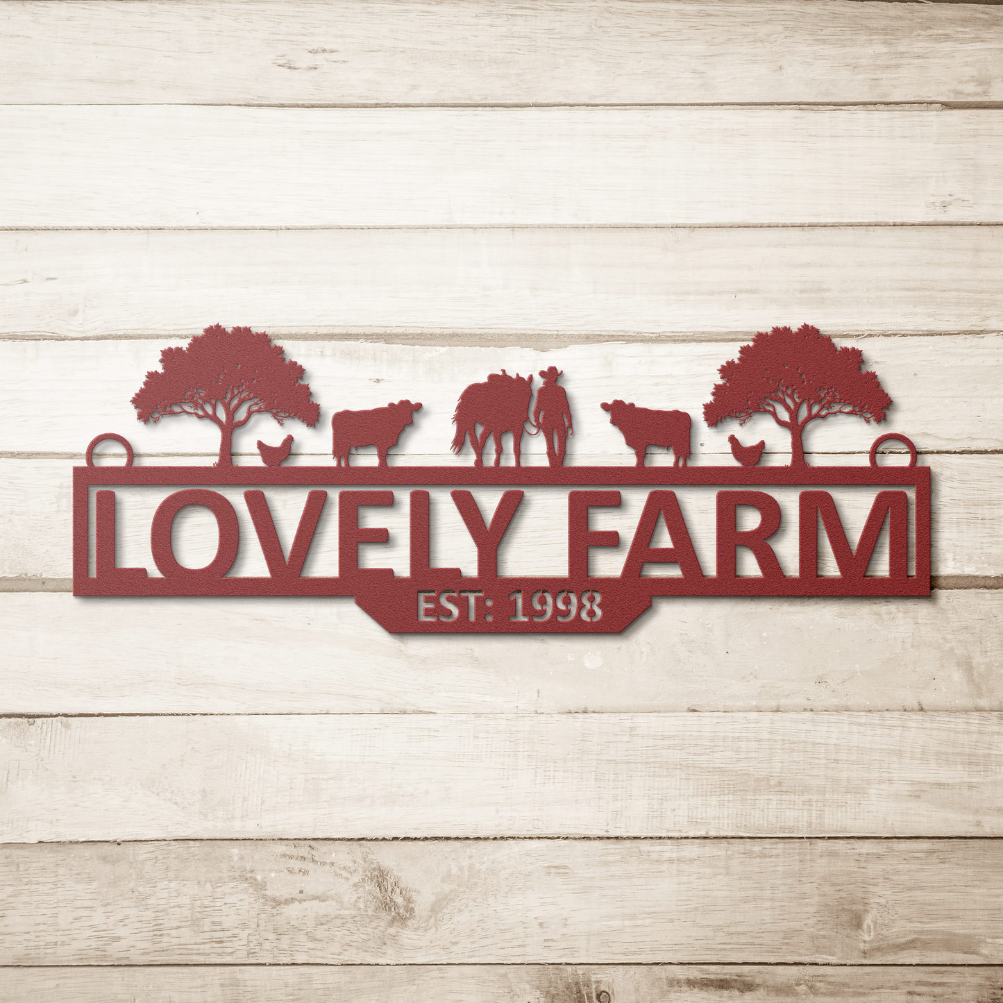 Farming_Metal_Sign_Rectangle_Cow_Girl_Red_Simple_Wood_BKGD_Mockup.png