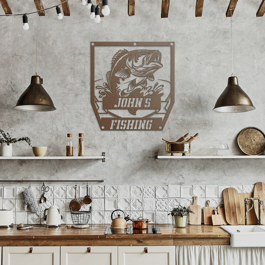 Custom Fishing Metal signs (Fish Prism)