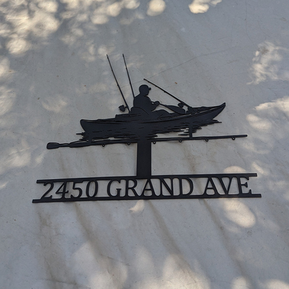 Kayak street sign metal sign