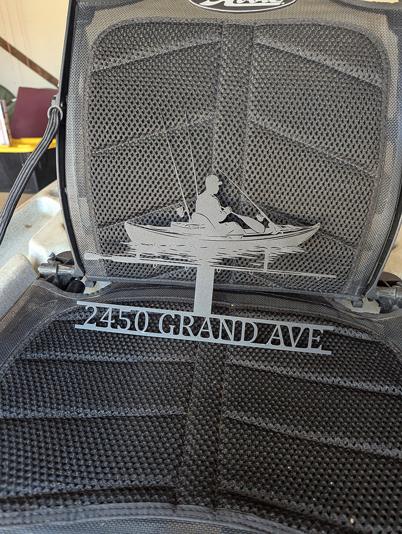 Kayak street sign metal sign